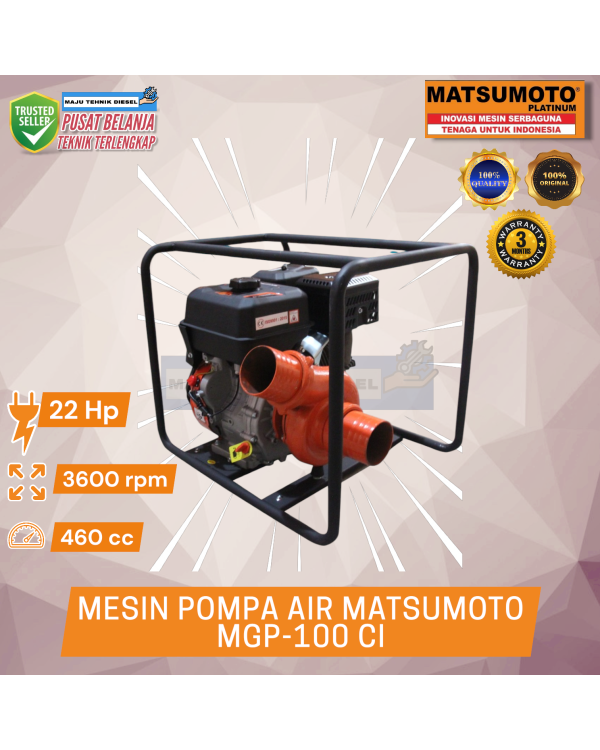 Gasoline Mesin Pompa Air Serba Guna Matsumoto MGP 100 CI